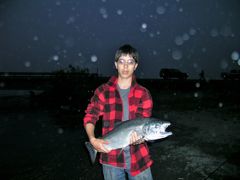 Adam with one of his fish.